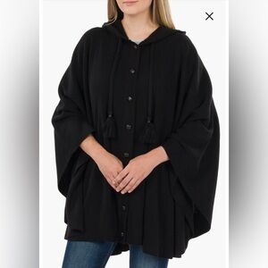 Patricia Nash Women's Hooded and Buttoned Front Cape One Size